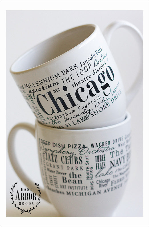 13 oz. Chicago Clear Glass Coffee Mug